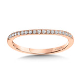 Curved Diamond Wedding Band